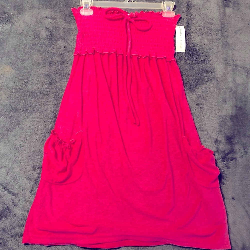 Pink Swim Dress women’s M Lounge dress strapless